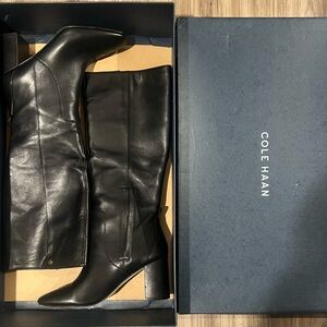 Cole Haan Black Slip on boots size 10